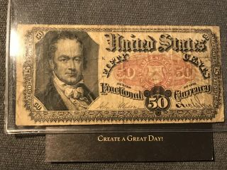 1875 50 Cent Fractional Currency Fifth Issue William H Crawford Ecc&c,  Inc.