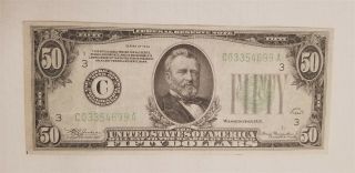 West Point Coins 1934 ' C ' Philadelphia $50 Federal Reserve Note 2
