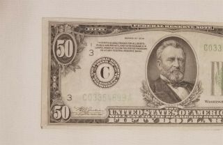 West Point Coins 1934 ' C ' Philadelphia $50 Federal Reserve Note 3