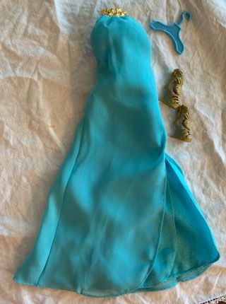 Dress Barbie Doll Silkstone Blue Chiffon Evening Gown