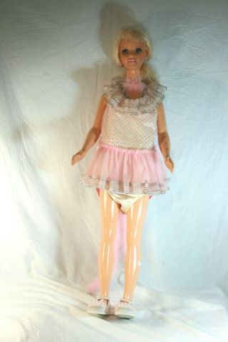 1992 Barbie Mattel My Size Barbie 37 " Tall Doll,  Angel,  Blonde Girl