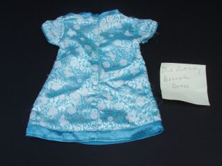 Retired American Girl Doll Blue Brocade Butterfly Dress