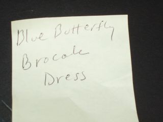 Retired American Girl Doll Blue Brocade Butterfly Dress 2