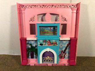 Barbie Dream House 2013 Replacement Parts Living Room Wall Fireplace Tv