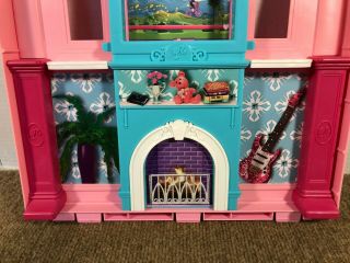 Barbie Dream House 2013 Replacement Parts Living Room Wall Fireplace TV 2