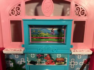 Barbie Dream House 2013 Replacement Parts Living Room Wall Fireplace TV 3