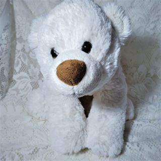 Build A Bear White Polar Bear Plush Sitting Retired 2009 12 " Stuffed Animal