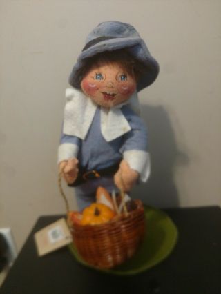 Annalee Thanksgiving 12 " Pilgrim Boy Doll 1993 3083