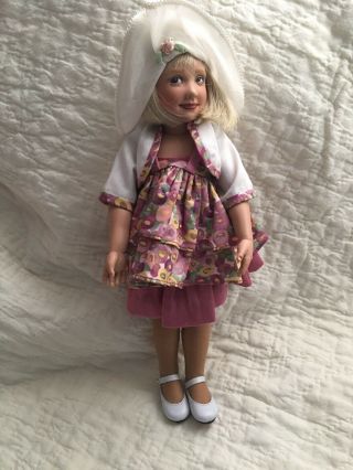 12 " Kiki By Helen Kish Doll Adorable Blonde Little Girl With Hat 44 Of 75 Guc