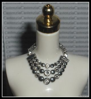 Jewelry Barbie Doll Silkstone Midnight Glamour Faux Silver Diamonds Necklace