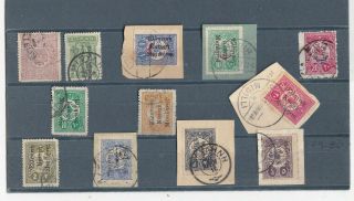 Greece.  1912 Lot,  Ottoman Stamps Ovpt.  Hel.  Administration Of Metelin.  Lesvos
