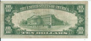 $10 Silver Certificate North Africa 1934 - A BA Block Yellow Seal Note 110A WW II 2