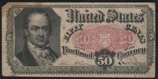 1875 " Fifth Issue " Fifty Cent Fractional Note S/h After 1st Item