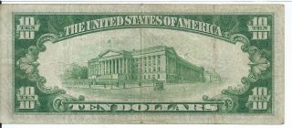 $10 Silver Certificate North Africa 1934 - A BA Block Yellow Seal Note 074A WWII 2