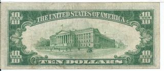 $10 Silver Certificate North Africa 1934 - A Yellow Seal Note 810A WWII 2