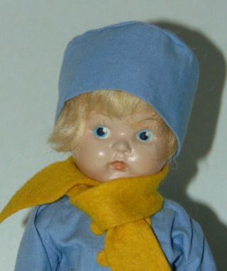 Rare Ginny Doll Strung Dutch Boy Hard Plastic Painted Eyes