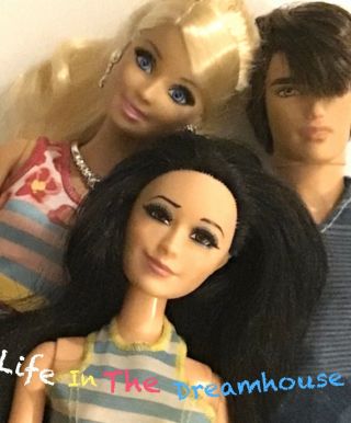 2012 Mattel Barbie Life In The Dream - House Barbie & Raquelle,  Fashionista Ryan.