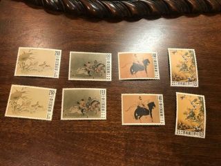 2 X Mnh Roc Taiwan China Stamps Sc1261 - 64 Painting Set Of 4 Vf Og