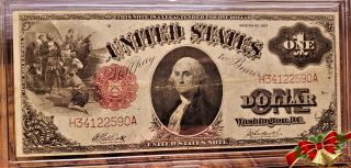 Fr 37 1917 $1 One Dollar Bill Red Seal United States Legal Tender Large Currency