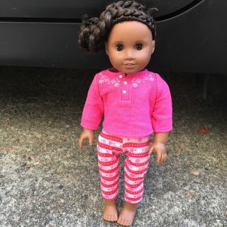 American Girl Doll African American Black Braided Hair 18 "