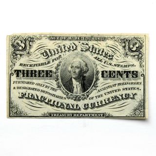 Series 1863 3¢ Three Cent Fractional Currency Note - George Washington