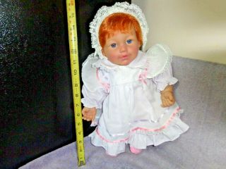 Baby So Real Collectible Girl 17 " Doll Irwin Toy 2007 Red Hair Blue Eyes Vgc