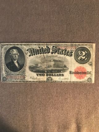 1917 Series $2 Two Dollar Jefferson United States Note