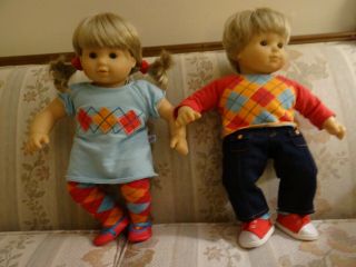 American Girl Doll Bitty Baby Twins - Boy/girl Blonde Hair Blue Eyes,  Clothing