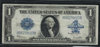 Us 1923 $1 Silver Certificate Horse Blanket Large Banknote Speelman White Xf