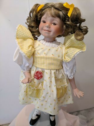 Ashton Drake Porcelain Doll With Lolly Pop,  Head Tilts