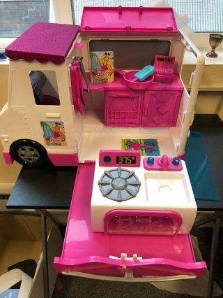 Mattel Barbie Food Truck Van With Accessories
