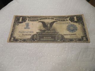 Black Eagle One Dollar $1 Silver Certificate 1899 Obsolete Paper Money Currency