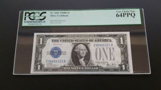 1928 B $1 Silver Certificate - Funny Back Pcgs 64 Ppq Very Choice