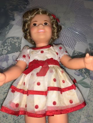 Ideal 1972 Shirley Temple Doll - 16 " - Vintage - In Red Polka Dot Dress