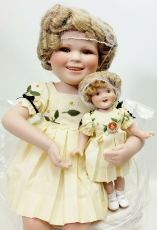 The Danbury Shirley Temple And Her Doll Two Of A Kind Porcelain Doll