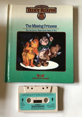 Teddy Ruxpin Worlds Of Wonder Book & Cassette Tape The Missing Princess Vtg