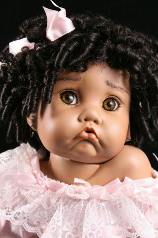 Emma 20 " Afro - American Porcelain Doll Cindy Marschner Rolfe Designer Guild Ltd