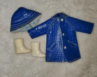 Vintage 1966 Tutti Doll Puddle Jumpers Raincoat Hat Rain Coat Jacket