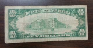 1929 $10.  00 First National Bank of Gallipolis Ohio Note Low Serial Circulated 2