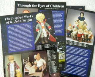 17p History Article - R.  John Wright Felt Dolls - Storybook Disney Pinocchio Oz