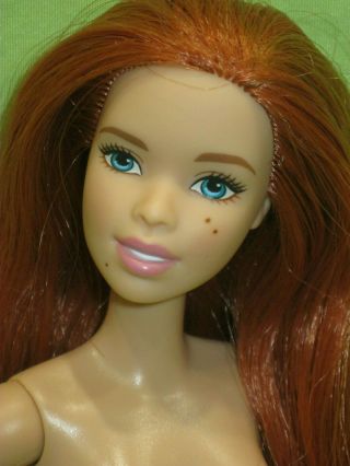 Barbie Fashionistas Dgy63 Redhead Red Hair Freckles Nude Doll 16 Glam Team