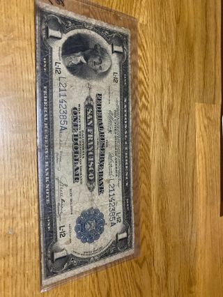 1918 $1 One Dollar Federal Reserve