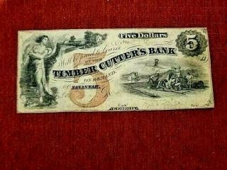 1858 $5 Timber Cutter 