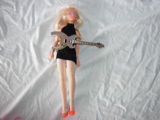 Vintage 1986 Hasbro Doll Jem And Holograms Band Blonde Hair Jessica Outfit Shoes