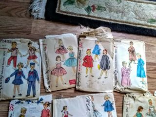 12 Vintage Children ' s Girl Boy Patterns Sizes 1 - 6 Great for Play Pal Dolls 2
