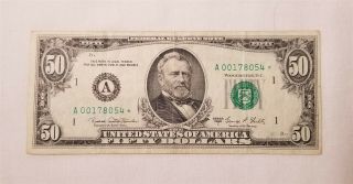 West Point Coins 1969A $50 Federal Reserve Note ' A ' Boston Star Note 2