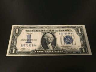Fr.  1606 1934 $1 One Dollar “funnyback” Silver Certificate Vf/xf