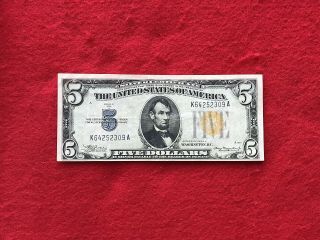 Fr - 2307 1934 A Series North Africa Wwii $5 Silver Certificate Very Fine