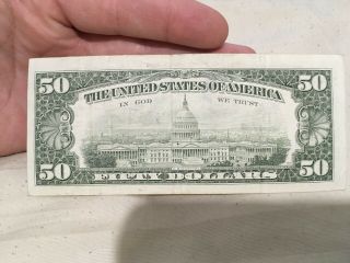 1985 $50 Fifty Dollar Bill PRINT ERROR. 2