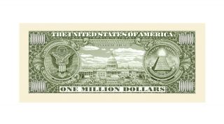 1000 Traditional Million Dollar Fake Bills - (one thousand 1,  000) 3
